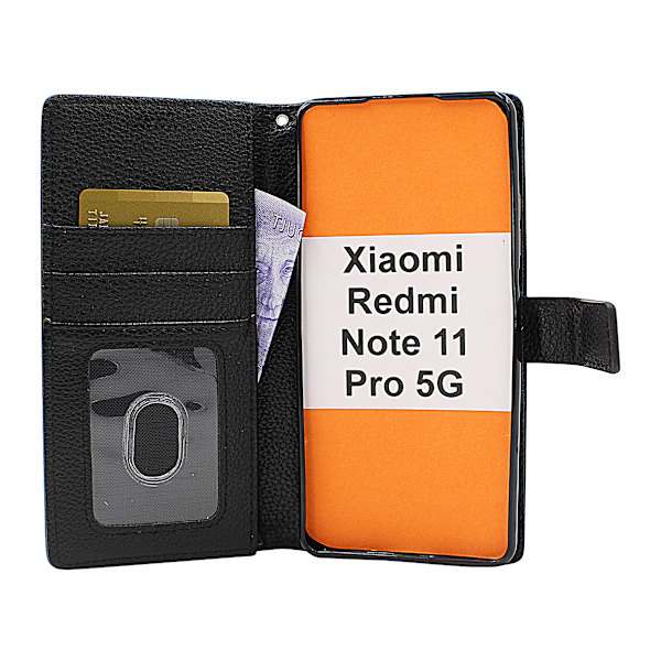 New Standcase Wallet Xiaomi Redmi Note 11 Pro 5G Brun