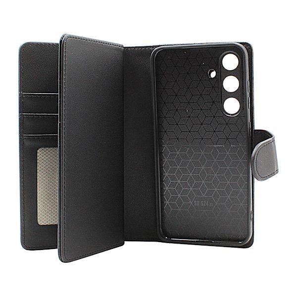 Skimblocker Samsung Galaxy S24 5G XL Magnet Plånboksfodral Mörkblå