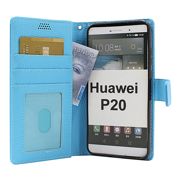 New Standcase Wallet Huawei P20 (EML-L29) Ljusblå
