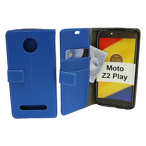 Standcase Wallet Moto Z2 Play Blå