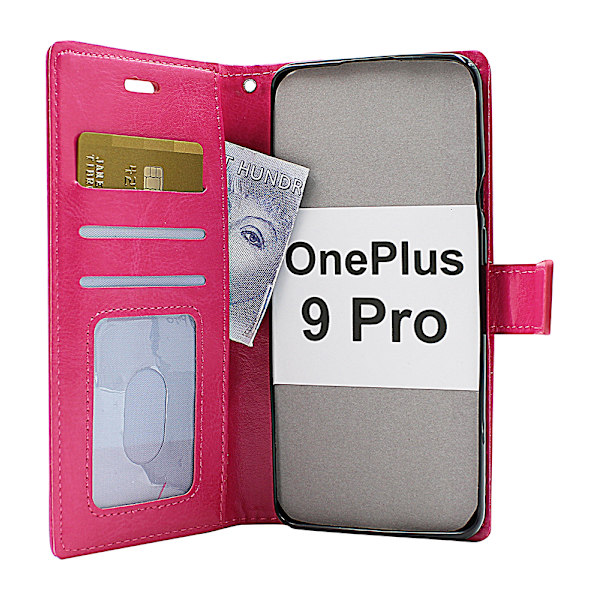 Crazy Horse Wallet OnePlus 9 Pro Hotpink