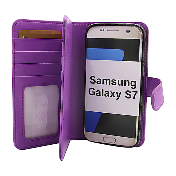 Skimblocker XL Magnet Wallet Samsung Galaxy S7 (G930F) Lila