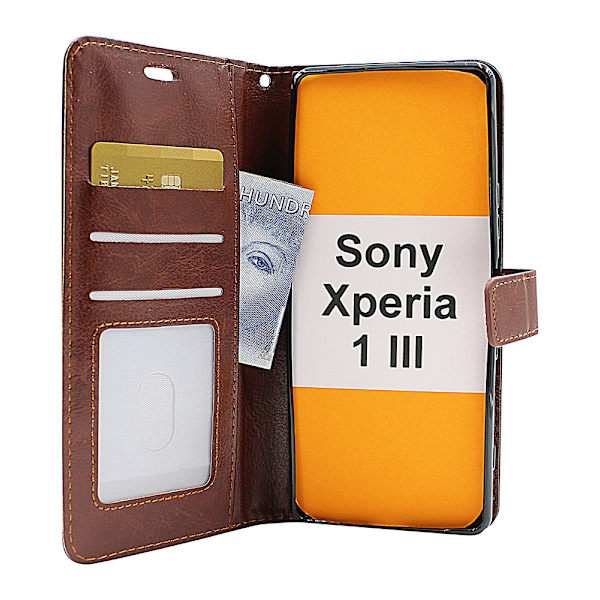 Crazy Horse Wallet Sony Xperia 1 III (XQ-BC52) Svart