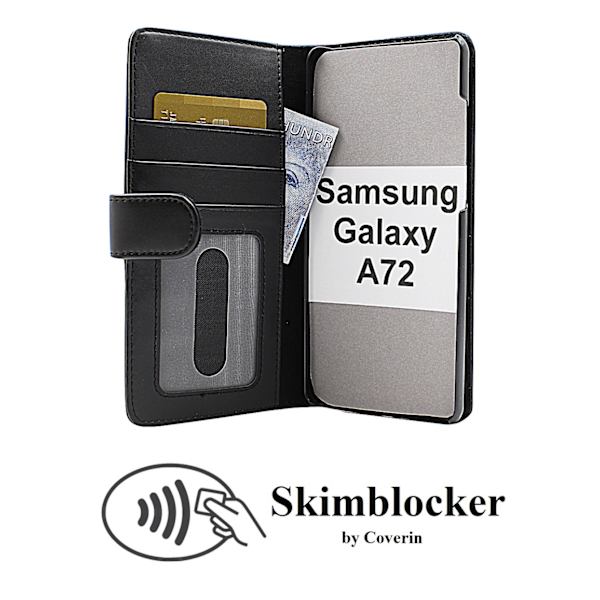 Skimblocker Plånboksfodral Samsung Galaxy A72 (A725F/DS) Svart
