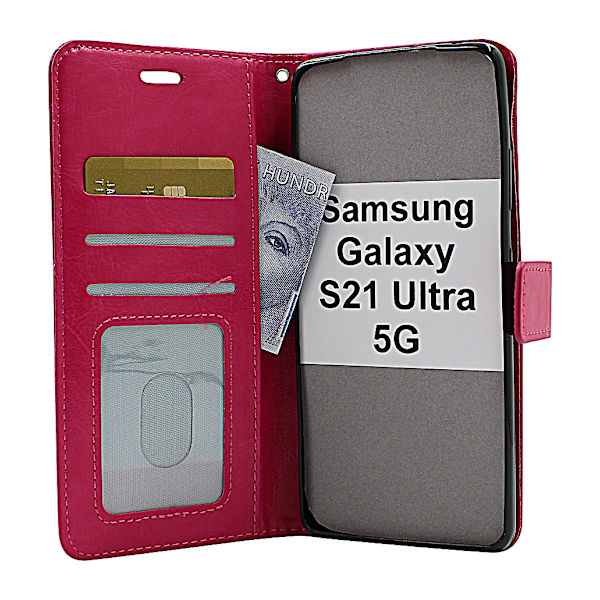 Crazy Horse Wallet Samsung Galaxy S21 Ultra 5G (G998B) Svart