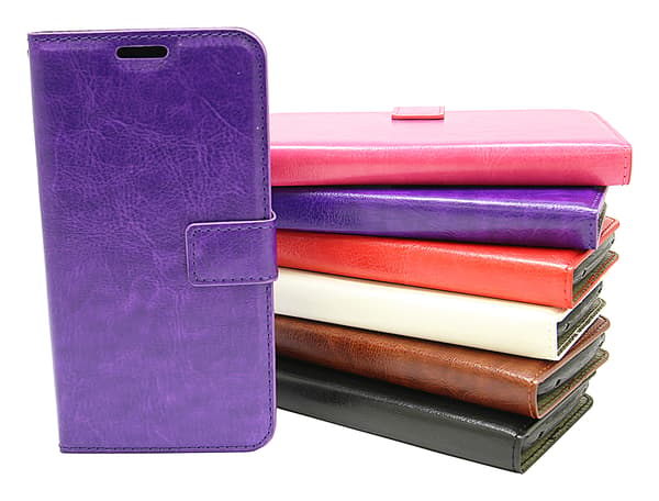 Crazy Horse Wallet Moto C Plus Röd