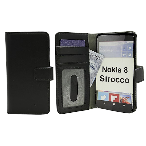Skimblocker Magnet Wallet Nokia 8 Sirocco Svart