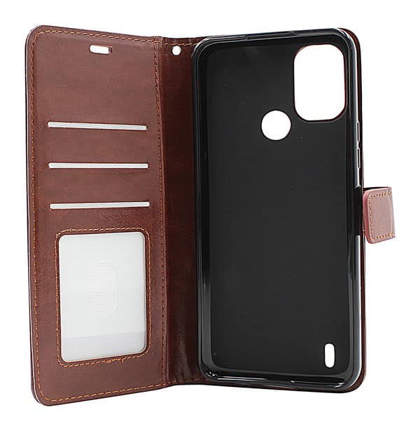 Crazy Horse Wallet Nokia C21 Plus Lila