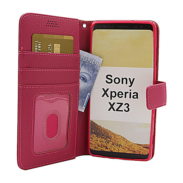 New Standcase Wallet Sony Xperia XZ3 Hotpink