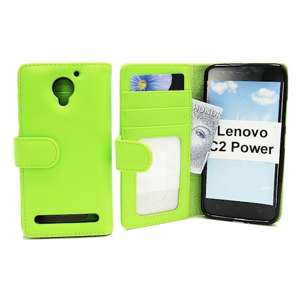 Plånboksfodral Lenovo C2 Power Grön