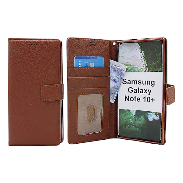 New Standcase Wallet Samsung Galaxy Note 10 Plus (N975F/DS) Brun