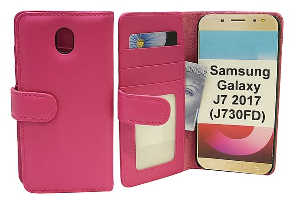 Plånboksfodral Samsung Galaxy J7 2017 (J730FD) Hotpink