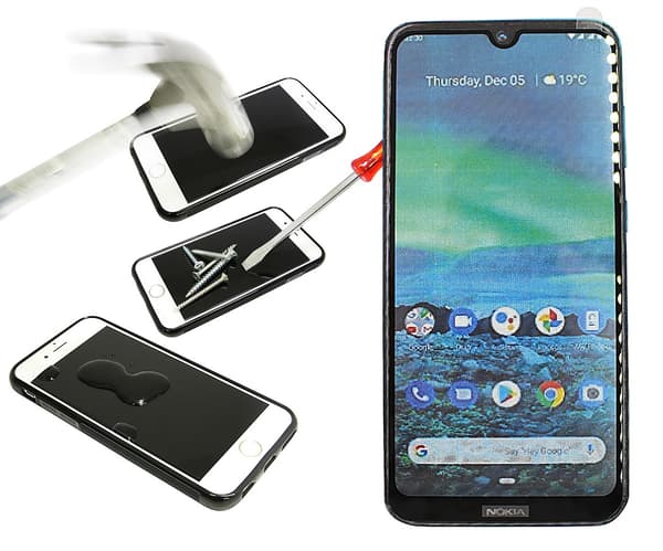 Full Frame Glas skydd Nokia 2.3 (Svart)