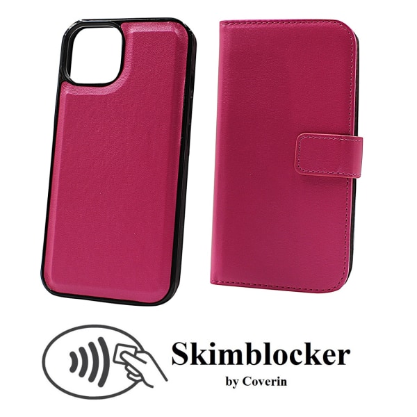 Skimblocker Magnet Fodral iPhone 13 (6.1) Hotpink