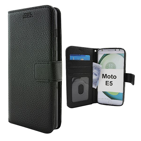 New Standcase Wallet Motorola Moto E5 / Moto E (5th gen) Svart