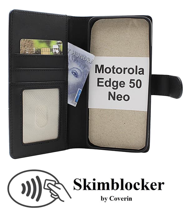 Skimblocker Motorola Edge 50 Neo Magnet Plånboksfodral