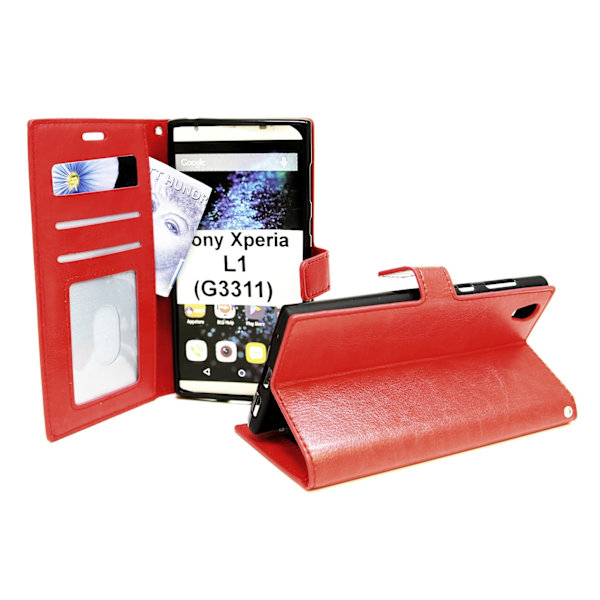 Crazy Horse Wallet Sony Xperia L1 (G3311) Röd