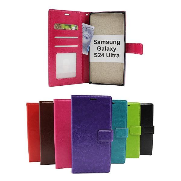 Crazy Horse Wallet Samsung Galaxy S24 Ultra 5G (SM-S928B/DS) Lila