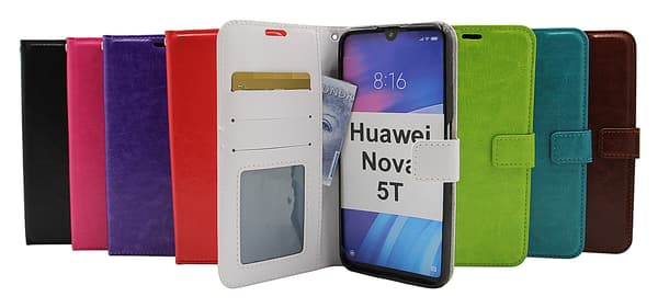 Crazy Horse Wallet Huawei Nova 5T Vit