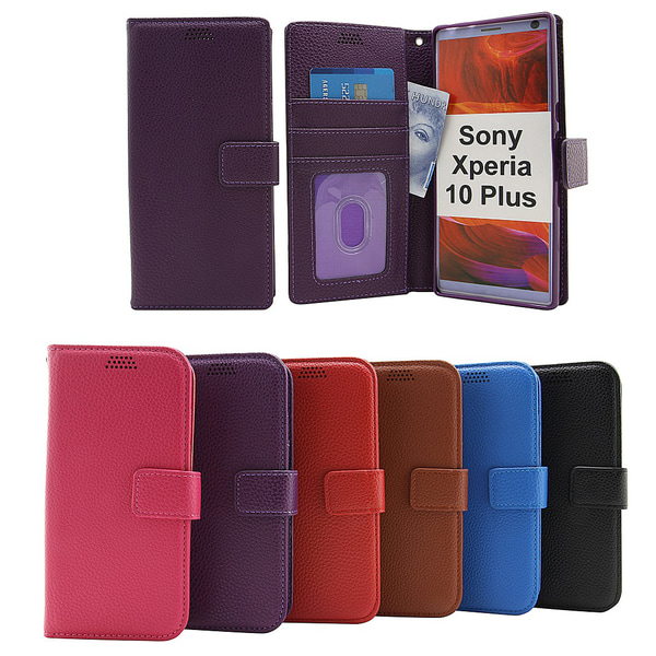 New Standcase Wallet Sony Xperia 10 Plus Röd