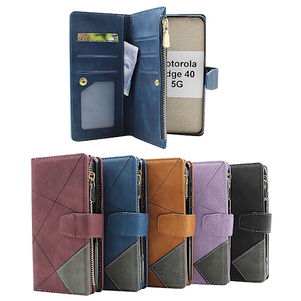 XL Standcase Lyxfodral Motorola Edge 40 5G Brun