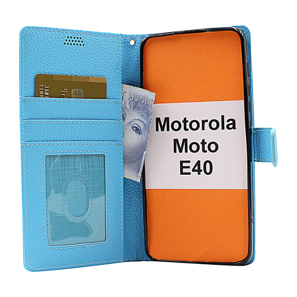 New Standcase Wallet Motorola Moto E40 Brun