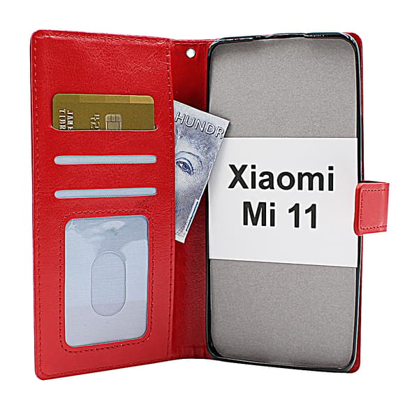 Crazy Horse Wallet Xiaomi Mi 11 Lila