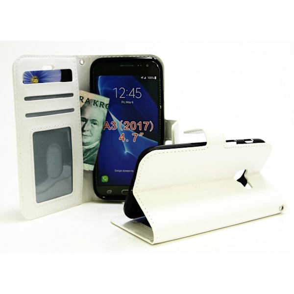 Crazy Horse Wallet Samsung Galaxy A3 2017 (A320F) Vit