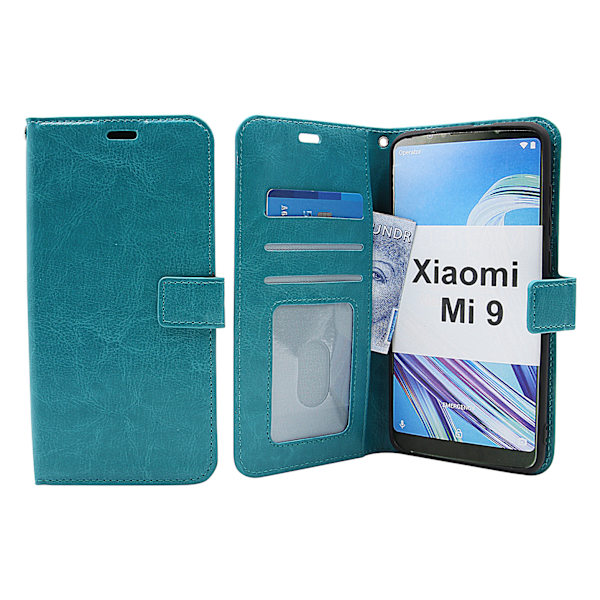Crazy Horse Wallet Xiaomi Mi 9 Turkos