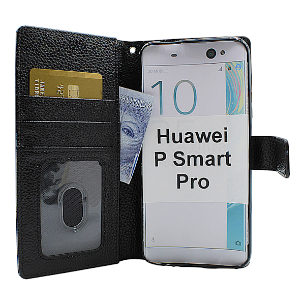 New Standcase Wallet Huawei P Smart Pro (STK-L21) Svart
