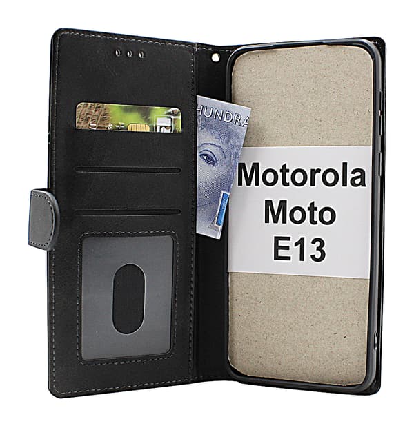 Zipper Standcase Wallet Motorola Moto E13 Aqua