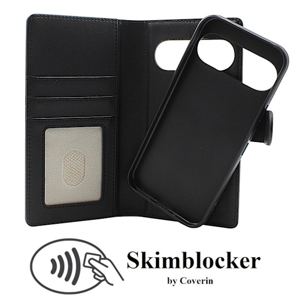 Skimblocker Google Pixel 9 Pro 5G Magnet Plånboksfodral Svart