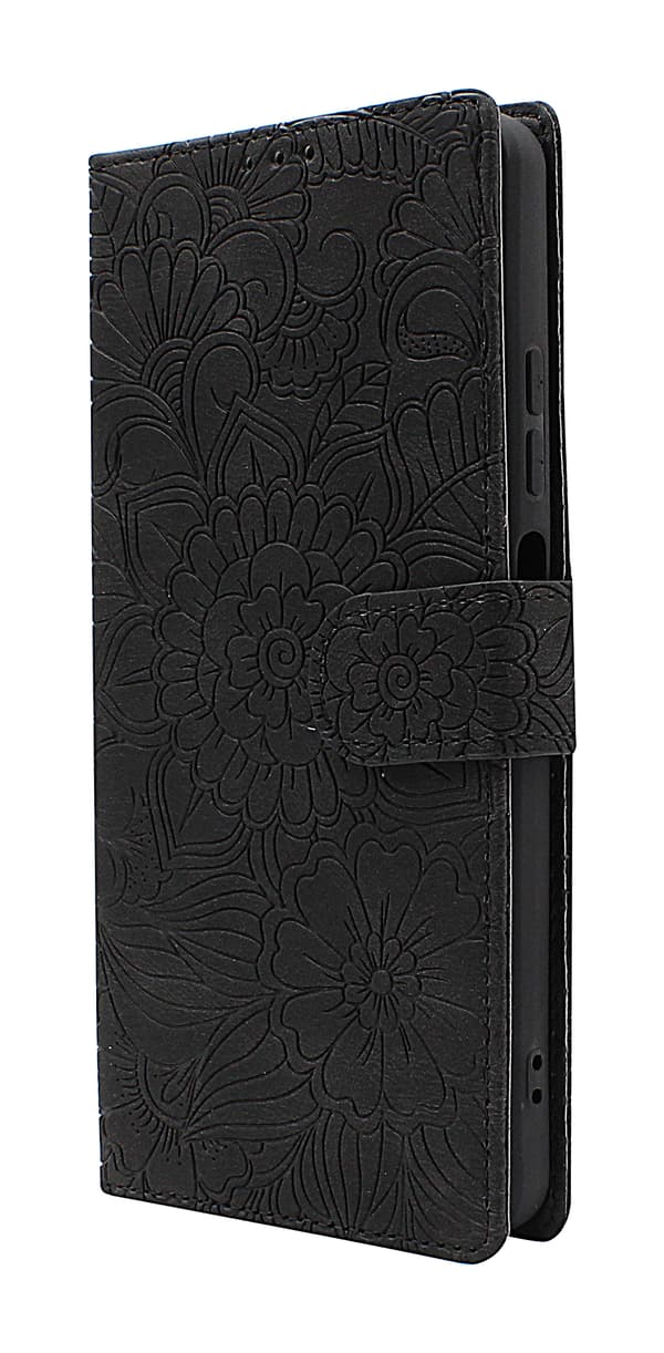 Flower Standcase Wallet Xiaomi Redmi Note 11 Pro 5G Grå