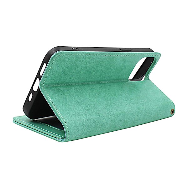 Zipper Standcase Wallet iPhone 14 Pro (6.1) Grå