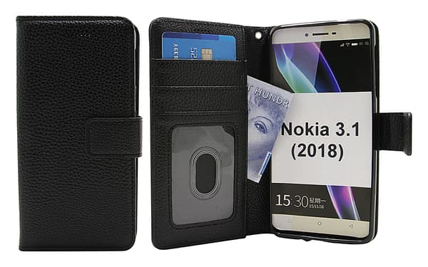 Standcase Wallet Nokia 3.1 (2018) Svart