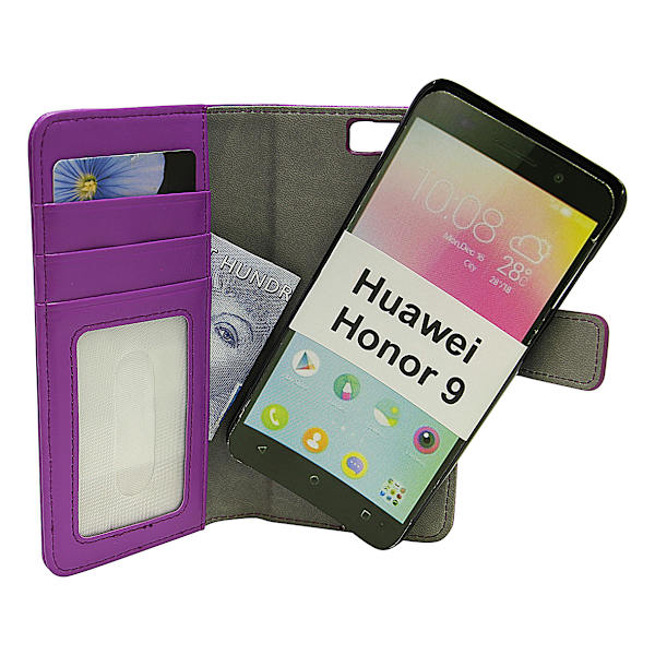 Skimblocker Magnet Wallet Huawei Honor 9 (STF-L09) Lila