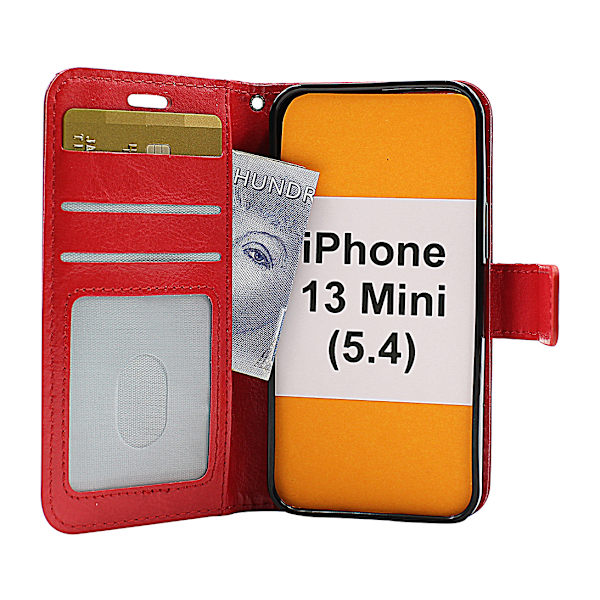 Crazy Horse Wallet iPhone 13 Mini (5.4) Grön