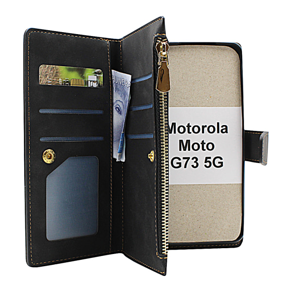 XL Standcase Lyxfodral Motorola Moto G73 5G Vinröd