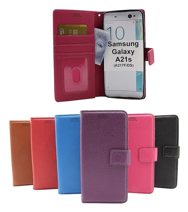 New Standcase Wallet Samsung Galaxy A21s (A217F/DS) Ljusblå