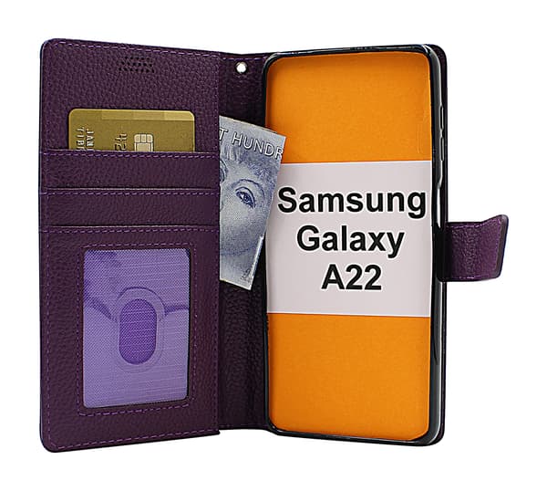 New Standcase Wallet Samsung Galaxy A22 (SM-A225F/DS) Svart