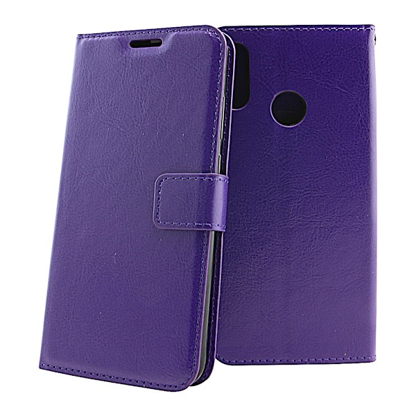 Crazy Horse Wallet Huawei P Smart 2019 Lila