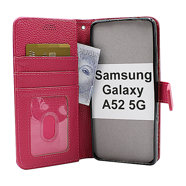 New Standcase Wallet Samsung Galaxy A52 5G (A525F / A526B) Ljusblå