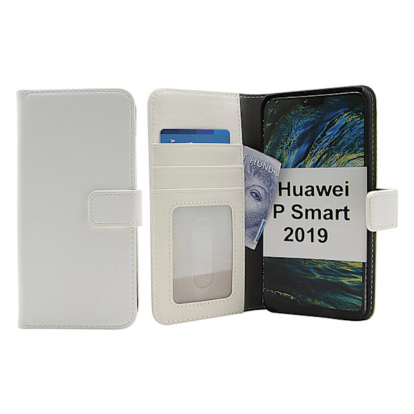 Skimblocker Magnet Wallet Huawei P Smart 2019 Vit