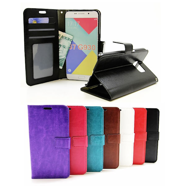 Crazy Horse Wallet Samsung Galaxy S7 (G930F) Turkos