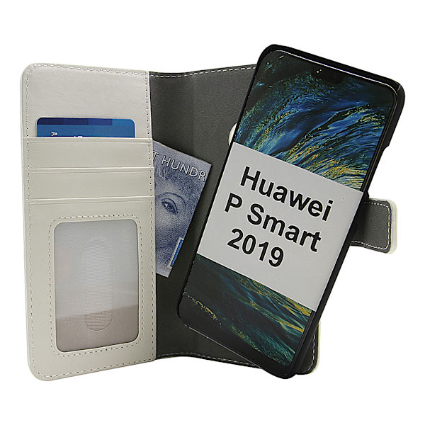 Skimblocker Magnet Wallet Huawei P Smart 2019 Vit