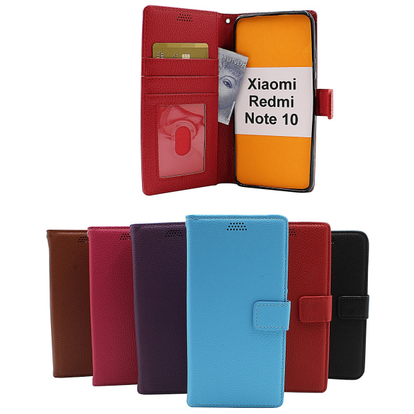New Standcase Wallet Xiaomi Redmi Note 10 Röd