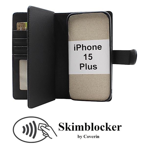 Skimblocker iPhone 15 Plus XL Magnet Plånboksfodral