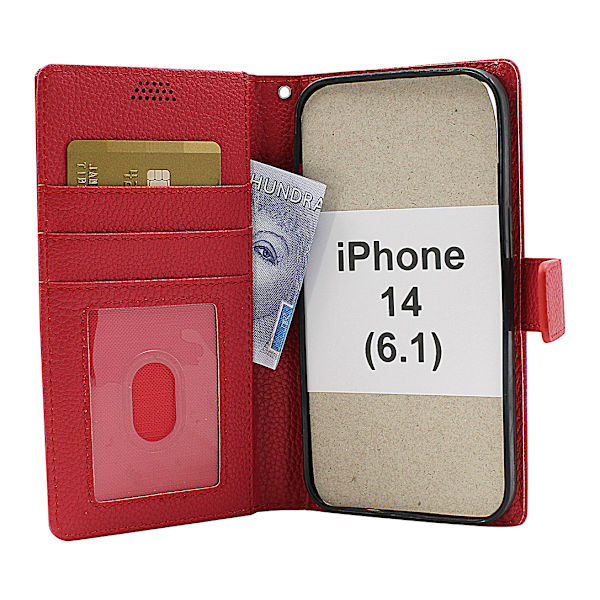New Standcase Wallet iPhone 14 (6.1) Brun