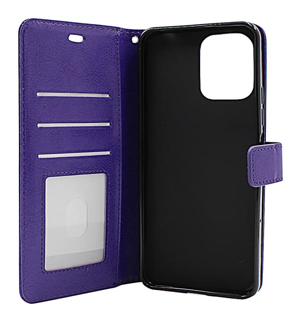 Crazy Horse Wallet Xiaomi Redmi 12 5G Röd