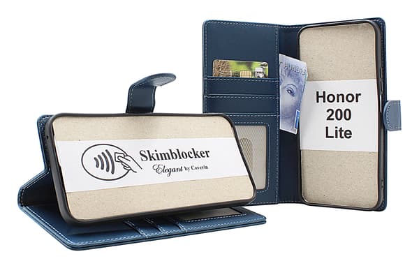 Skimblocker Honor 200 Lite 5G Plånboksfodral Svart